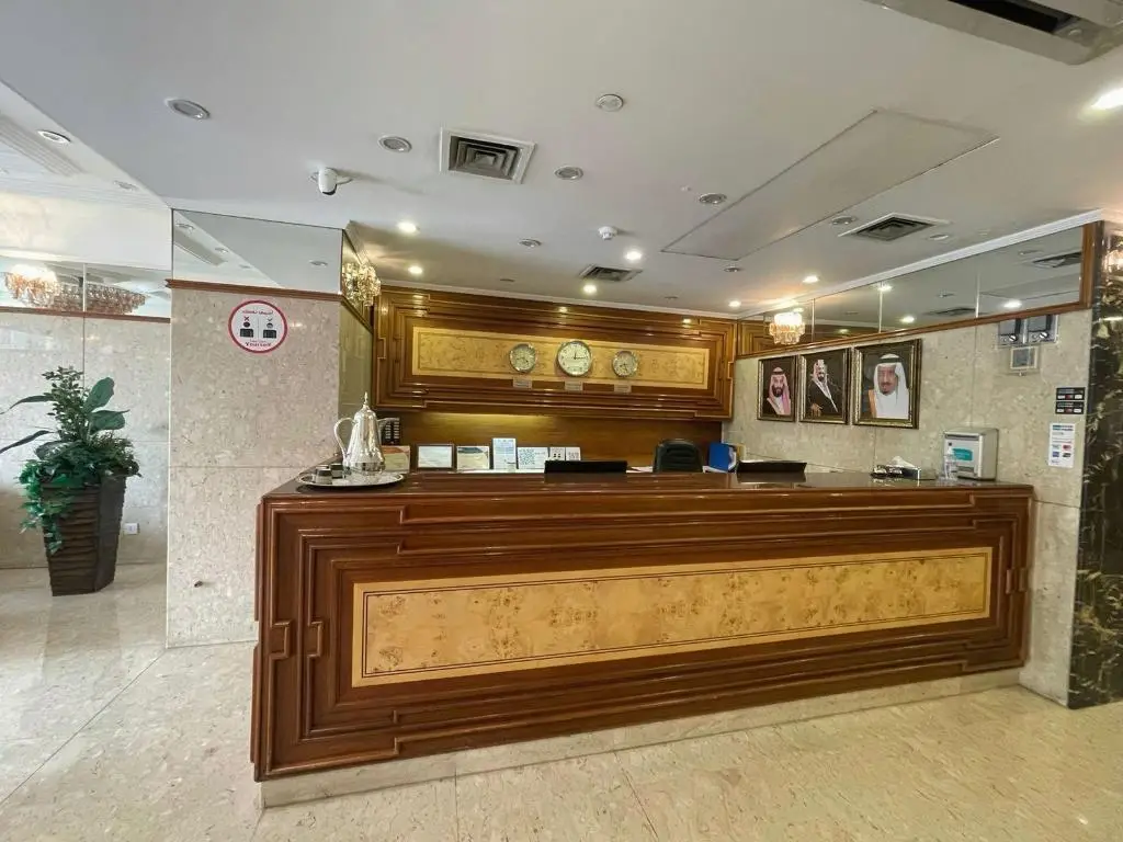 Lobby inside AlHyatt Jeddah Continental Hotel with seating