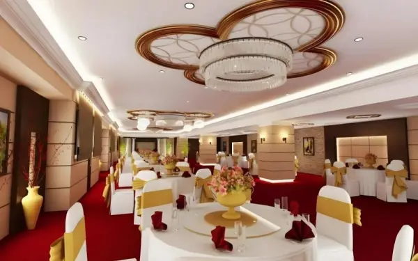 Banquet hall setup inside AlHyatt Jeddah Continental Hotel