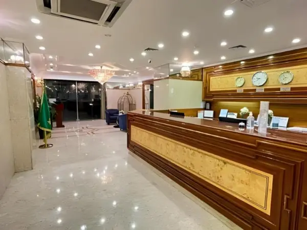 Reception desk with marble floor Hotel Rooms In Jeddah